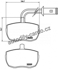 Sada brzdových destiček BREMBO PA6010 - ALFA ROMEO Sada brzdových destiček BREMBO PA6010 - ALFA ROMEO