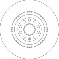 Brzdový kotouč TRW DF4350S - VW PASSAT, AUDI A3
