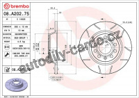 Brzdový kotouč BREMBO 08.A202.75