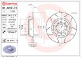 Brzdový kotouč BREMBO 08.A202.75