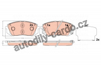 Sada brzdových destiček TRW GDB2308 Sada brzdových destiček TRW GDB2308
