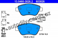 Sada brzdových destiček ATE 13.0460-3826 (AT 603826) - FIAT
