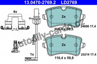 Sada brzdových destiček ATE 13.0470-2769 (AT LD2769)