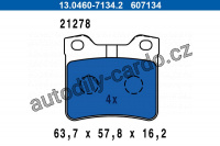 Sada brzdových destiček ATE 13.0460-7134 (AT 607134) - PEUGEOT