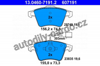 Sada brzdových destiček ATE 13.0460-7191 (AT 607191) - VW