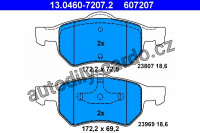 Sada brzdových destiček ATE 13.0460-7207 (AT 607207) - CHRYSLER