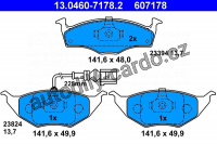 Sada brzdových destiček ATE 13.0460-7178 (AT 607178) - AUDI Sada brzdových destiček ATE 13.0460-7178 (AT 607178) - AUDI