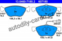 Sada brzdových destiček ATE 13.0460-7180 (AT 607180) - ALFA ROMEO Sada brzdových destiček ATE 13.0460-7180 (AT 607180) - ALFA ROMEO