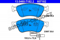 Sada brzdových destiček ATE 13.0460-7182 (AT 607182) - AUDI, VW
