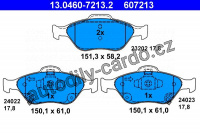 Sada brzdových destiček ATE 13.0460-7213 (AT 607213) - TOYOTA
