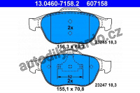 Sada brzdových destiček ATE 13.0460-7158 (AT 607158) - RENAULT Sada brzdových destiček ATE 13.0460-7158 (AT 607158) - RENAULT