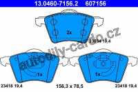 Sada brzdových destiček ATE 13.0460-7156 (AT 607156) - FORD Sada brzdových destiček ATE 13.0460-7156 (AT 607156) - FORD