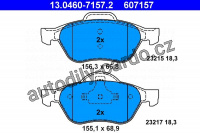 Sada brzdových destiček ATE 13.0460-7157 (AT 607157) - RENAULT