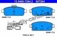 Sada brzdových destiček ATE 13.0460-7264 (AT 607264)