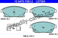 Sada brzdových destiček ATE 13.0470-7263 (AT LD7263)
