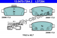 Sada brzdových destiček ATE 13.0470-7264 (AT LD7264)