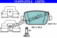 Sada brzdových destiček ATE Ceramic 13.0470-2723 (AT LD2723)