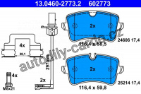Sada brzdových destiček ATE 13.0460-2773 (AT 602773)