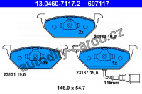 Sada brzdových destiček ATE 13.0460-7117 (AT 607117) AUDI, SEAT, ŠKODA, VW