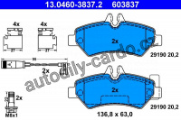 Sada brzdových destiček ATE 13.0460-3837 (AT 603837) - MERCEDES-BENZ