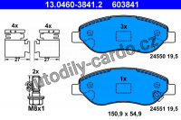 Sada brzdových destiček ATE 13.0460-3841 (AT 603841) - OPEL Sada brzdových destiček ATE 13.0460-3841 (AT 603841) - OPEL