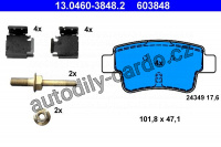 Sada brzdových destiček ATE 13.0460-3848 (AT 603848) - OPEL