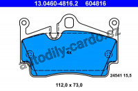 Sada brzdových destiček ATE 13.0460-4816 (AT 604816) - PORSCHE