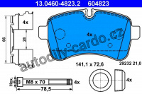 Sada brzdových destiček ATE 13.0460-4823 (AT 604823) - IVECO