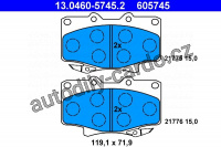 Sada brzdových destiček ATE 13.0460-5745 (AT 605745)