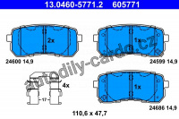 Sada brzdových destiček ATE 13.0460-5771 (AT 605771) Sada brzdových destiček ATE 13.0460-5771 (AT 605771)