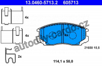 Sada brzdových destiček ATE 13.0460-5713 (AT 605713) - DAIHATSU