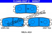 Sada brzdových destiček ATE 13.0460-5927 (AT 605927) - ISUZU, OPEL