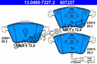 Sada brzdových destiček ATE 13.0460-7227 (AT 607227) - AUDI, SEAT, VW Sada brzdových destiček ATE 13.0460-7227 (AT 607227) - AUDI, SEAT, VW