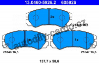 Sada brzdových destiček ATE 13.0460-5926 (AT 605926) - ISUZU, OPEL