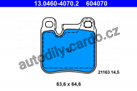 Sada brzdových destiček ATE 13.0460-4070 (AT 604070) - PORSCHE