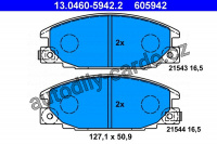 Sada brzdových destiček ATE 13.0460-5942 (AT 605942) - ISUZU, OPEL Sada brzdových destiček ATE 13.0460-5942 (AT 605942) - ISUZU, OPEL