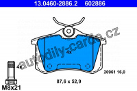 Sada brzdových destiček ATE 13.0460-2886 (AT 602886) - AUDI, SEAT, VW