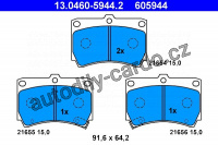 Sada brzdových destiček ATE 13.0460-5944 (AT 605944) - FORD, MAZDA