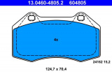 Sada brzdových destiček ATE 13.0460-4805 (AT 604805) - RENAULT Sada brzdových destiček ATE 13.0460-4805 (AT 604805) - RENAULT