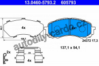 Sada brzdových destiček ATE 13.0460-5793 (AT 605793)