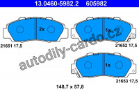 Sada brzdových destiček ATE 13.0460-5982 (AT 605982) - HONDA