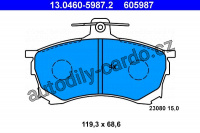 Sada brzdových destiček ATE 13.0460-5987 (AT 605987) - MITSUBISHI Sada brzdových destiček ATE 13.0460-5987 (AT 605987) - MITSUBISHI