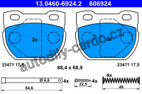 Sada brzdových destiček ATE 13.0460-6924 (AT 606924)