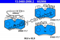 Sada brzdových destiček ATE 13.0460-2956 (AT 602956) - PEUGEOT