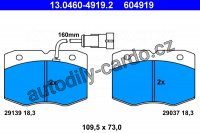 Sada brzdových destiček ATE 13.0460-4919 (AT 604919)