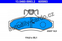 Sada brzdových destiček ATE 13.0460-5993 (AT 605993) - DAEWOO
