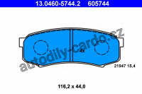 Sada brzdových destiček ATE 13.0460-5744 (AT 605744) - MITSUBISHI, TOYOTA