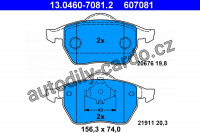 Sada brzdových destiček ATE 13.0460-7081 (AT 607081) - AUDI, SEAT, ŠKODA, VW