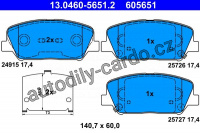 Sada brzdových destiček ATE 13.0460-5651 (AT 605651) Sada brzdových destiček ATE 13.0460-5651 (AT 605651)