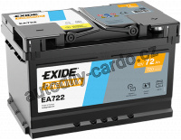 Autobaterie EXIDE EA722 72AH 720A 275x175x175
